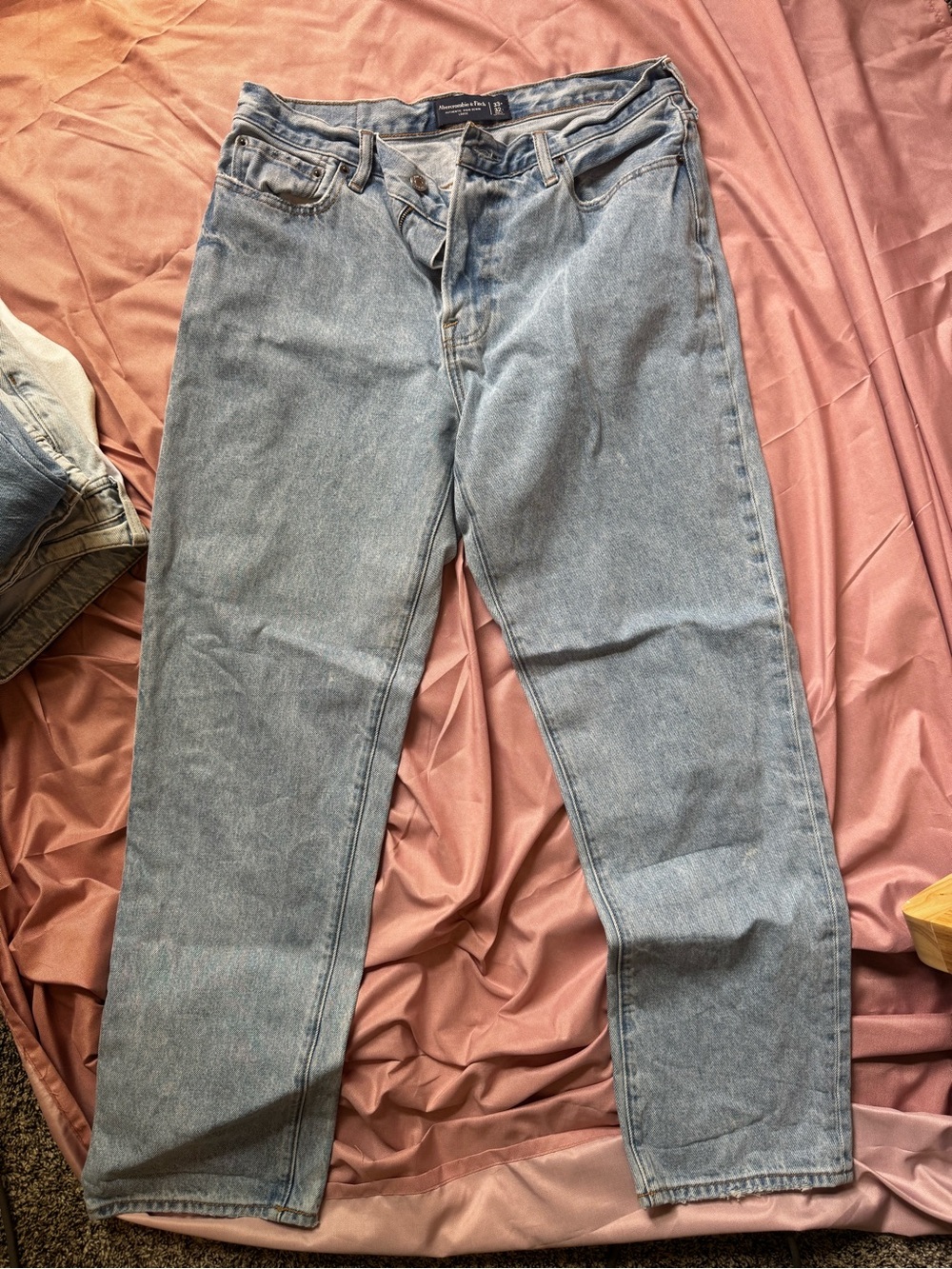Light Wash Straight Leg Jeans